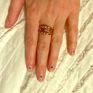 •Vintage Gold Plated Ring Set•